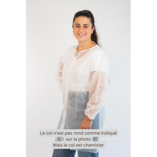 BLOUSE DE LABORATOIRE POUR SALLES BLANCHES